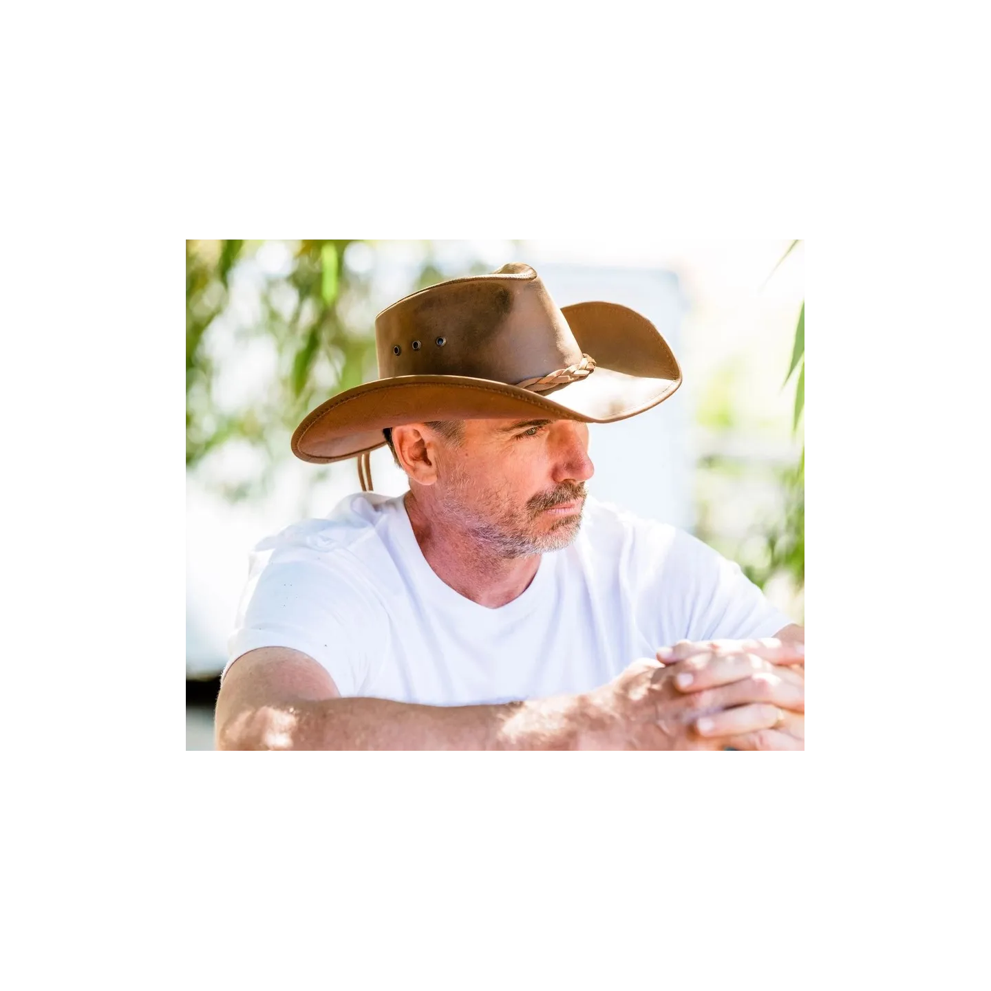 Chapeau Traveller Hollywood Cuir Camel - American Hat Makers