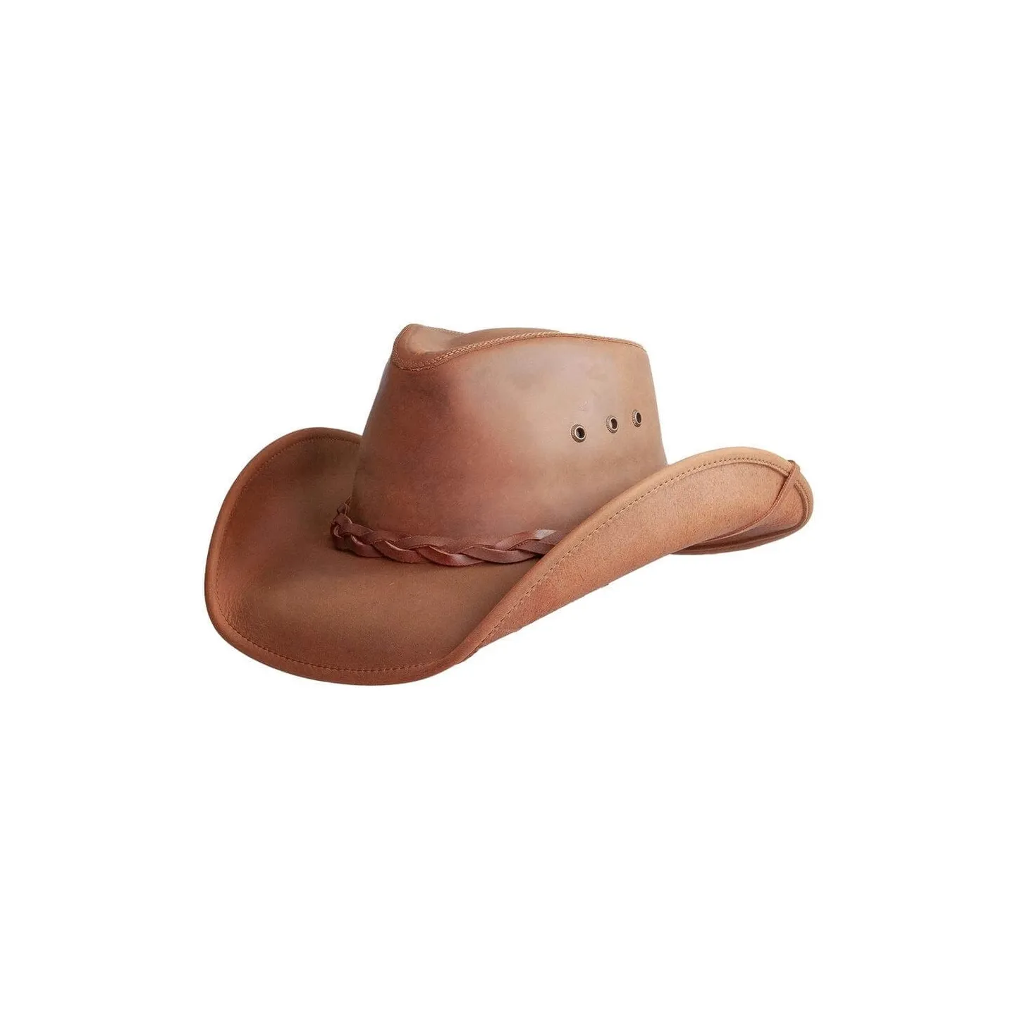 Hollywood Traveller Camel Leather Hat - American Hat Makers Reference: 23748| Chapellerie Traclet