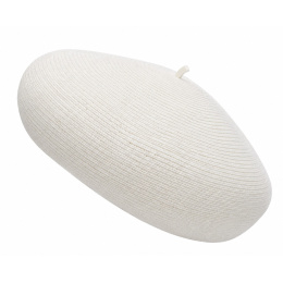Béret Audrey Paille Papier Blanc - Traclet