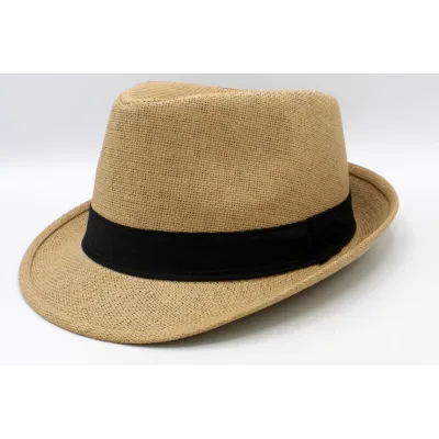 Trilby Groove Paper Straw Camel Hat - Traclet  Reference : 23750| Chapellerie Traclet