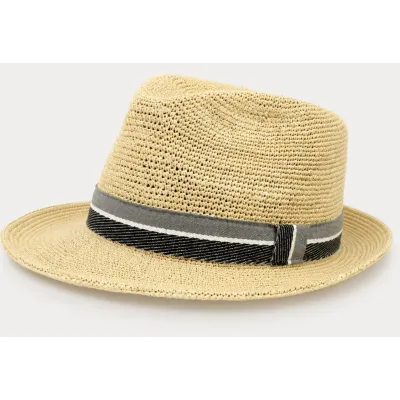 Traveller Sandoz Raphia Hat - Traclet Reference: 23752| Chapellerie Traclet