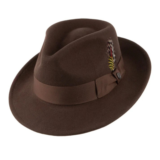 Chapeau Fedora Windsor Feutre Marron - Traclet