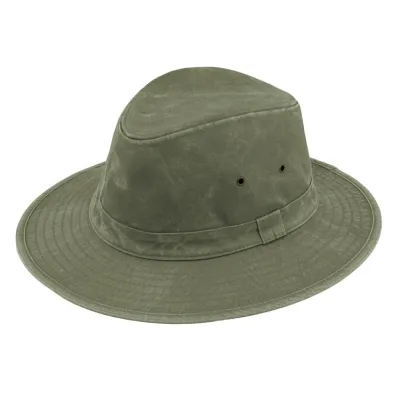 Chapeau Safari Darwin Coton Olive Délavé UPF 50+ - Traclet