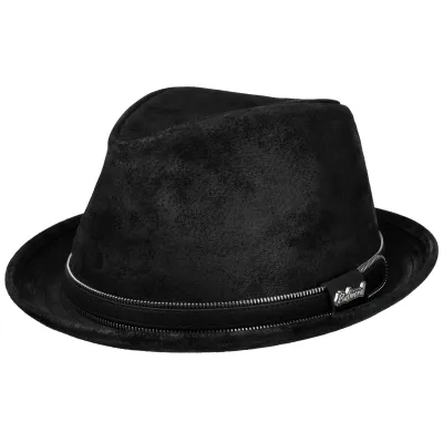 Chapeau Trilby Cuir Balmoral Noir