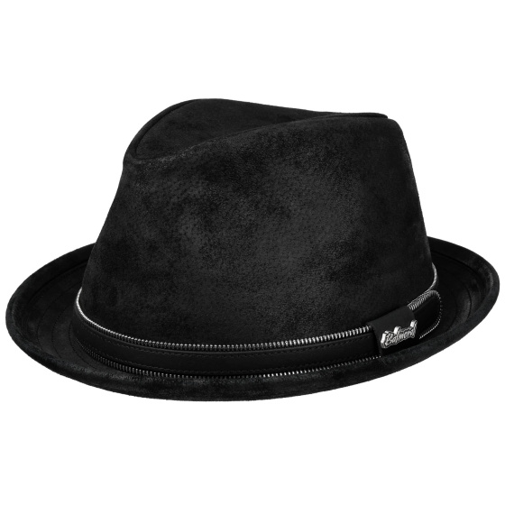 Chapeau Trilby Cuir Balmoral Noir
