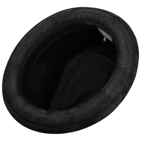 Chapeau Trilby Cuir Balmoral Noir