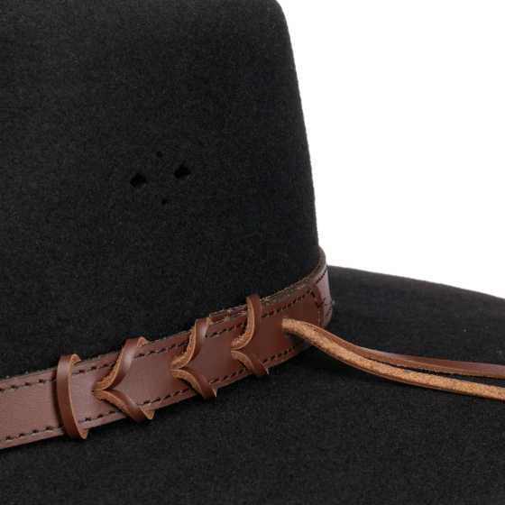 Chapeau Traveller Big Australian  Feutre Noir - Statesman