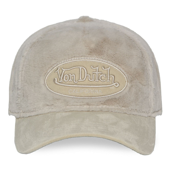 Casquette Baseball Snow Corduroy Crème - Von Dutch