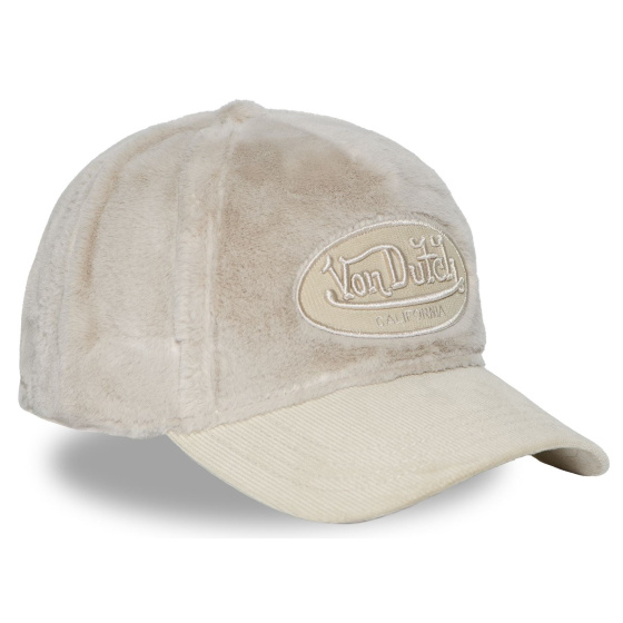 Baseball Cap Snow Corduroy Cream - Von Dutch