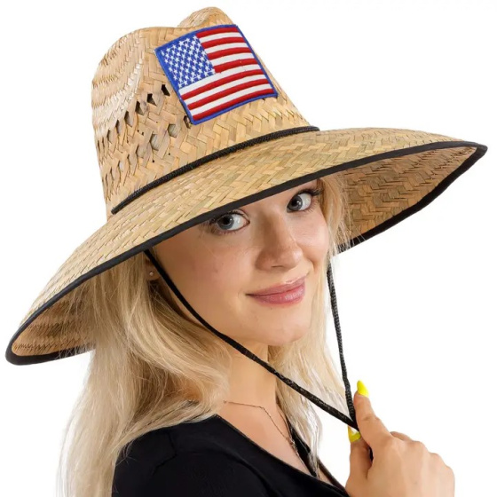 Arizona Straw Lifeguard Hat Brim USA