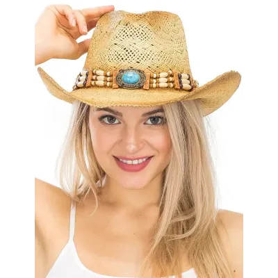 Cowboy Hat Colorado Natural Straw - Traclet Reference: 23887| Chapellerie Traclet