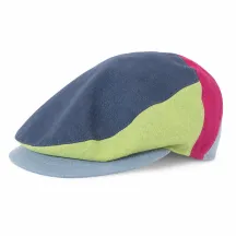 Casquette marine avec finitions vert et bordeaux