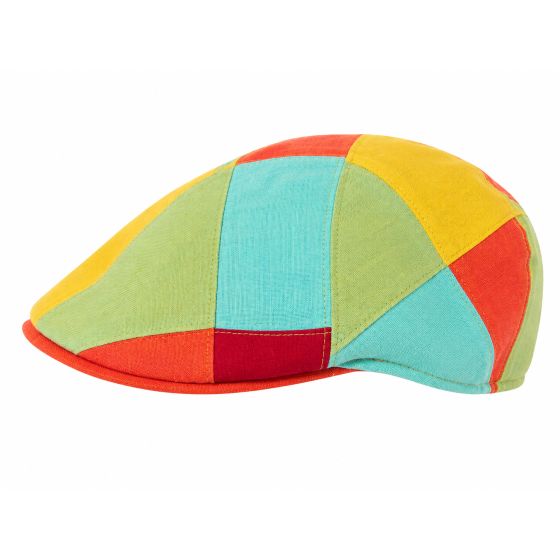 Casquette plates multicolore géométrique