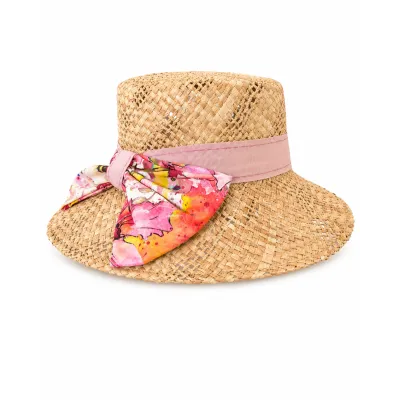 Chapeau cloche femme  de paille beige