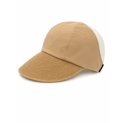 Chapeau de soleil femme à large visière - Beige naturel