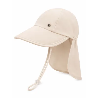 Casquette femme avec protège - nuque - Beige clair