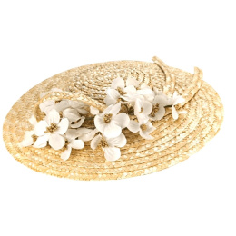 Bianca Natural Straw Provençal Hat - Traclet