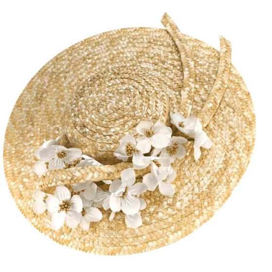 Bianca Natural Straw Provençal Hat - Traclet