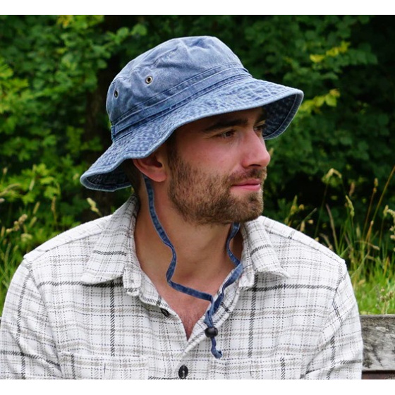 Navy Cotton Outdoor Boonie Hat - Traclet