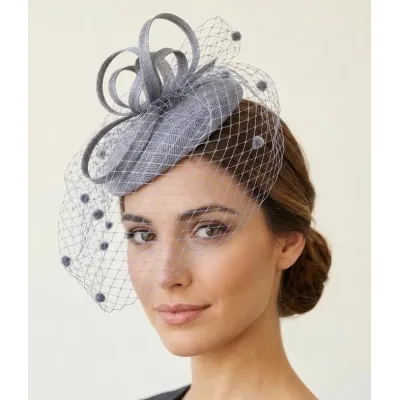 Chapeau De Cérémonie Haná Gris - Traclet
