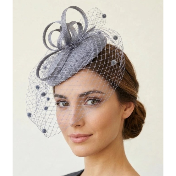 Chapeau De Cérémonie Haná Gris - Traclet