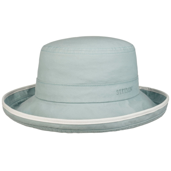 Chapeau Femme Lonoke Bleu Ciel Coton UPF 40+ - Stetson