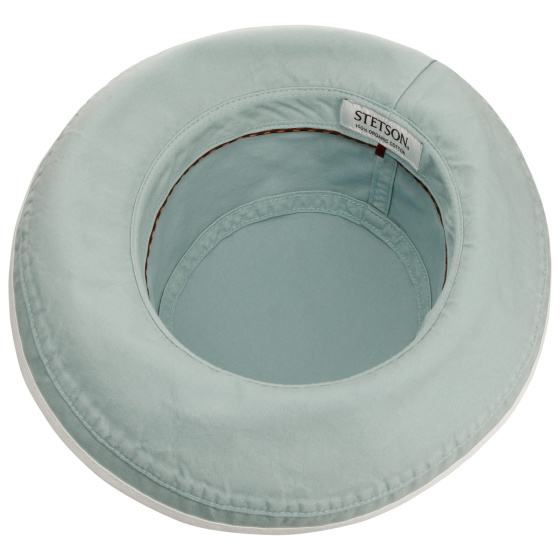 Chapeau Femme Lonoke Bleu Ciel Coton UPF 40+ - Stetson