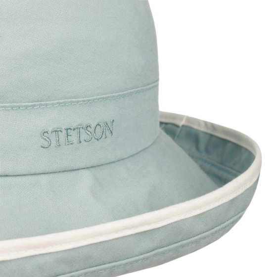 Chapeau Femme Lonoke Bleu Ciel Coton UPF 40+ - Stetson