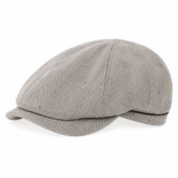 Casquette plate 6 cotes beige Gottmann