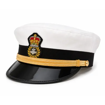 Casquette marin  pour Homme, Casquette De Capitaine Blanc et Noir