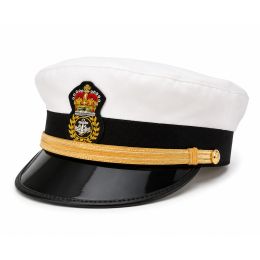 Casquette marin  pour Homme, Casquette De Capitaine Noir Et Blanc