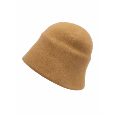 Cloche en feutre classique-Camel