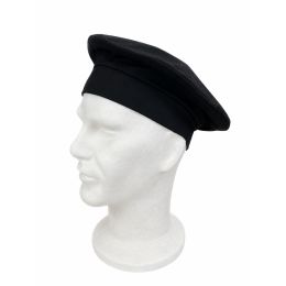 Béret doublé de couleur unie Noir