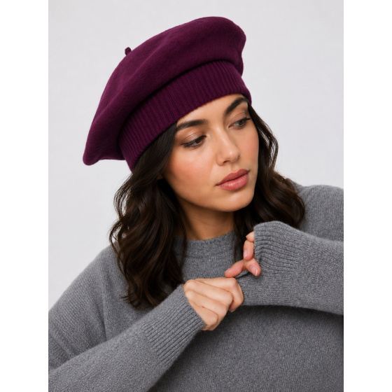 Béret Louvre Prune - Héritage par Laulhère