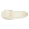 Chaussons Ballerines Femme Nœud Strasse Ivoire - Isotoner  - Boutique Traclet Reference : 19046| Chapellerie Traclet