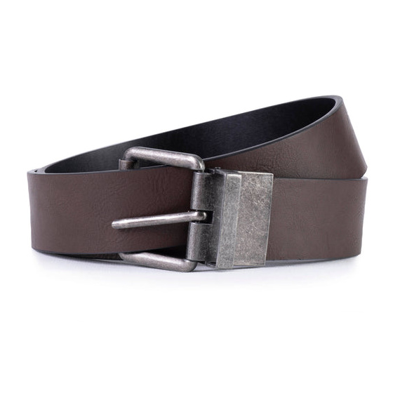 Ceinture homme noir/marron foncé - 105 cm