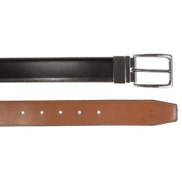 Ceinture homme Noir/Cognac 110 CM