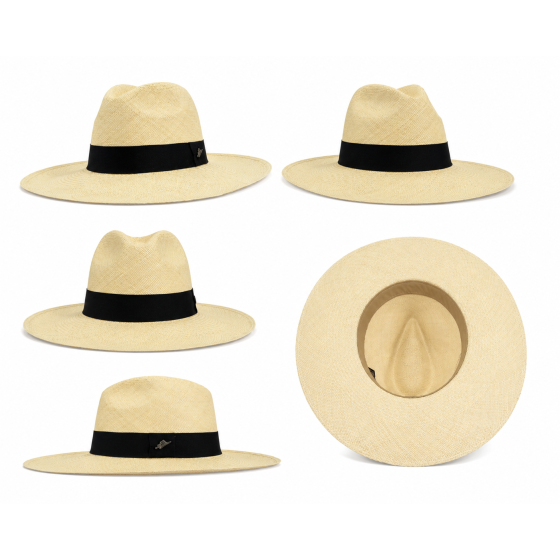 Wide Brim Panama Fedora Robbins Hat - Traclet