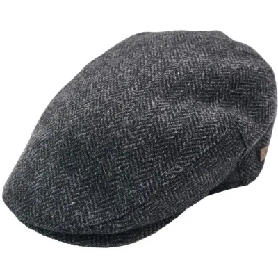 Casquette Plate Montmartre Chevron Anthracite - Traclet