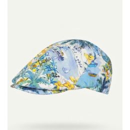 Casquette Plate Lino À Fleurs Coton - Traclet