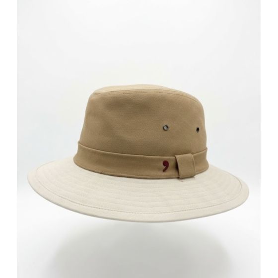 Chapeau Safari Casoria Coton Beige & Camel - Traclet