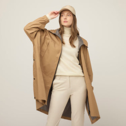 Foldable hooded poncho Camel - Tilley