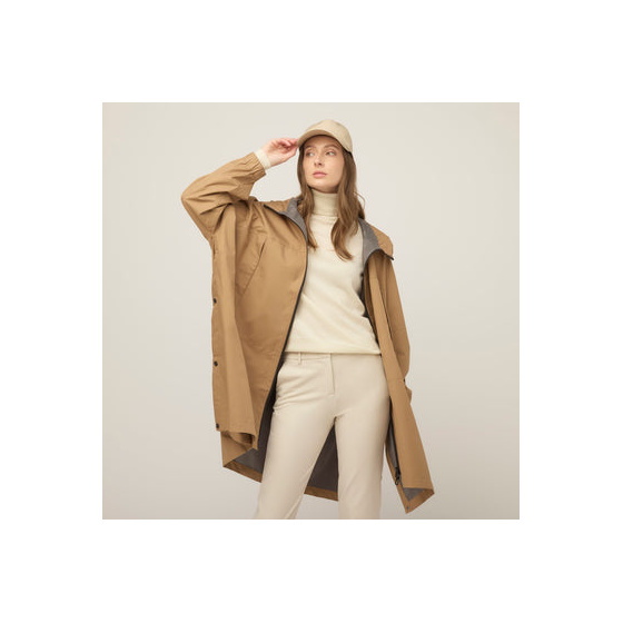 Foldable hooded poncho Camel - Tilley