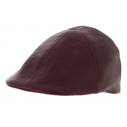 copy of Plum Leather Invecchiata Curved Cap - Traclet