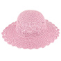 Jailly Pink Paper Straw Wide-Brimmed Hat - Traclet