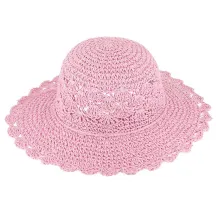 Capeline Jailly Paille Papier Rose - Traclet