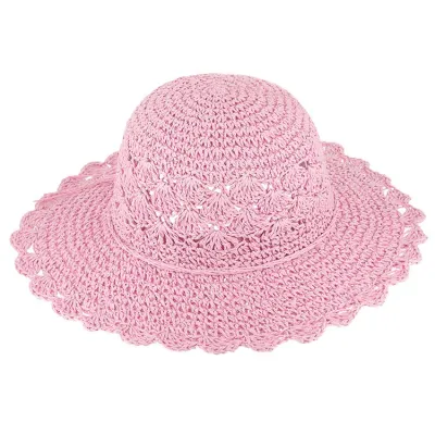 Jailly Pink Paper Straw Wide-Brimmed Hat - Traclet Reference: 9302 | Traclet Hatmakers