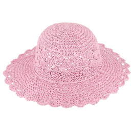Capeline Jailly Paille Papier Rose - Traclet