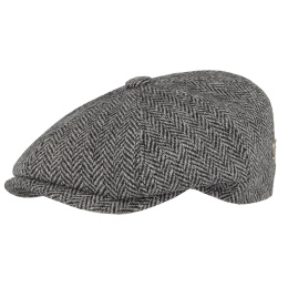 Montmartre Harris Tweed Grey Flat Cap - Flechet