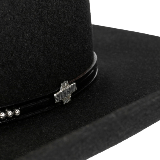 Chapeau Cowboy Liano Buffalo 4X Noir - Stetson